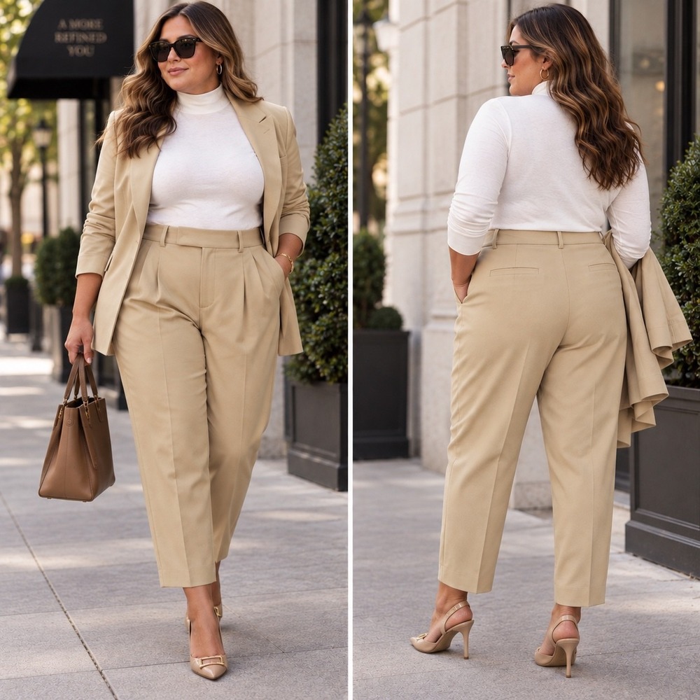 Banana Republic Vasto Italian Wool Pleated Pants Women's 20 Tan NWT Ankle Pocket